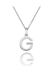 Hot Diamonds Silver Micro Initial Pendant Necklace - Image 1 of 2