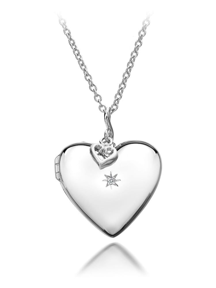Hot Diamonds Silver Tone Romantic Heart Locket Necklace - Image 2 of 3