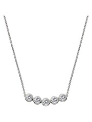Hot Diamonds Silver Tone Tender White Topaz Necklace - Image 2 of 3