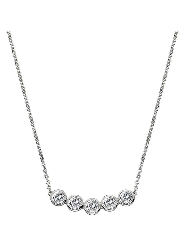 Hot Diamonds Silver Tone Tender White Topaz Necklace - Image 2 of 3