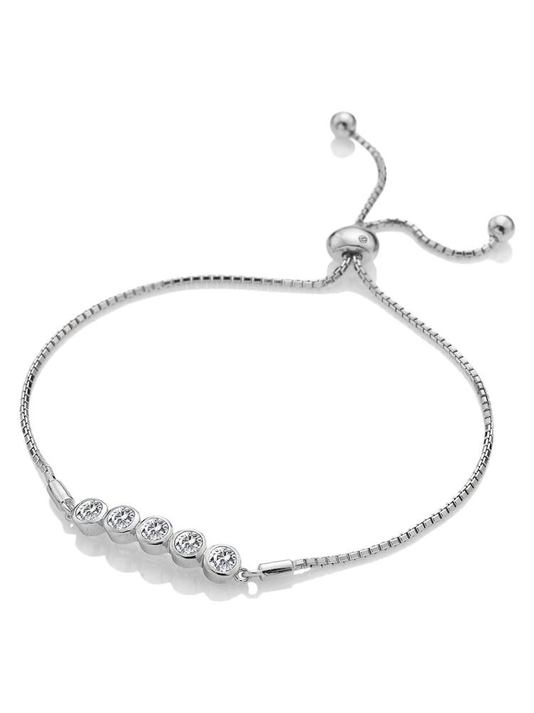 Hot Diamonds Silver Tone Tender White Topaz Bracelet - Image 1 of 3