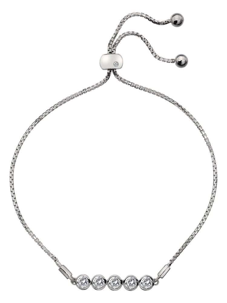 Hot Diamonds Silver Tone Tender White Topaz Bracelet - Image 2 of 3 Hot Diamonds Silver Tone Tender White Topaz Bracelet - Image 2 of 3