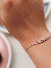 Hot Diamonds Silver Tone Tender White Topaz Bracelet - Image 3 of 3