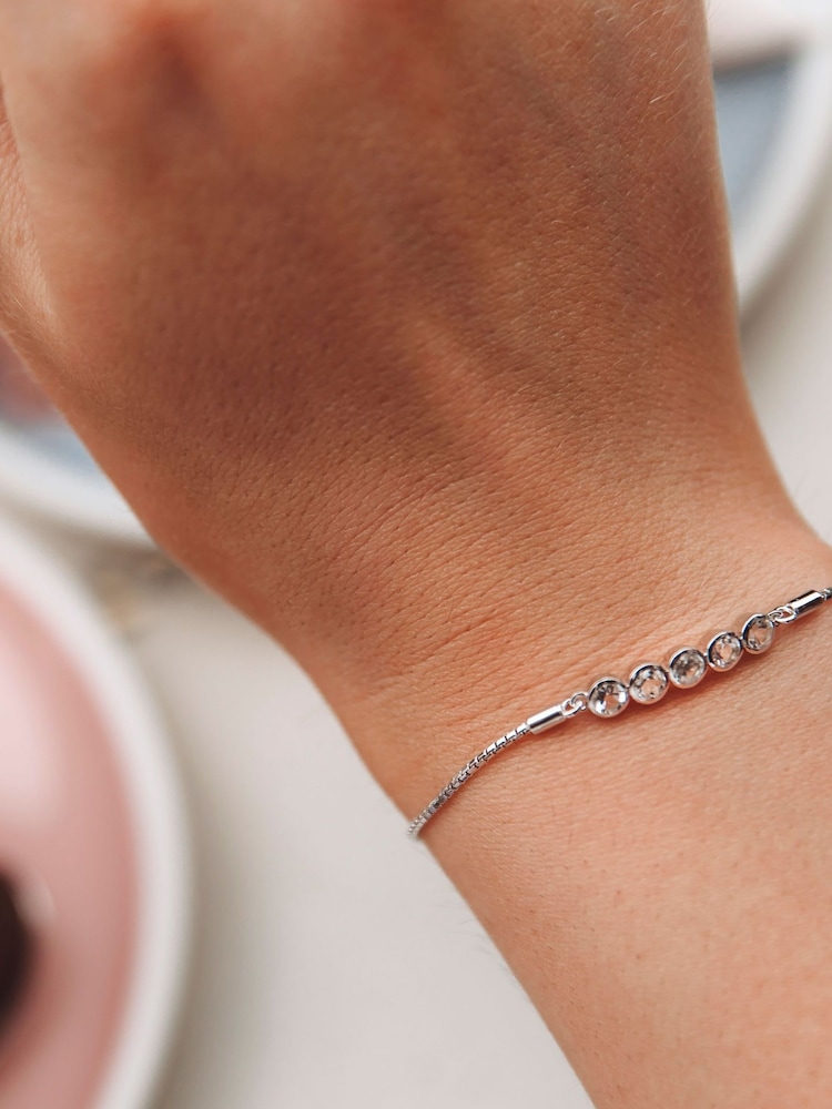Hot Diamonds Silver Tone Tender White Topaz Bracelet - Image 3 of 3