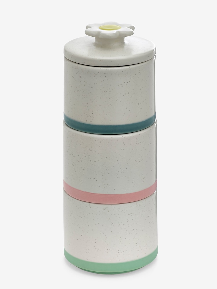 Set of 3 Multi Bright Stacking Storage Jars - Image 5 of 5
