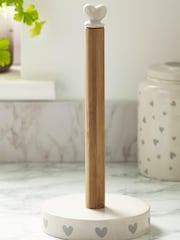 Grey Hearts Kitchen Roll Holder - Image 2 of 3