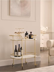 Gold Valencia Bar Trolley - Image 1 of 4