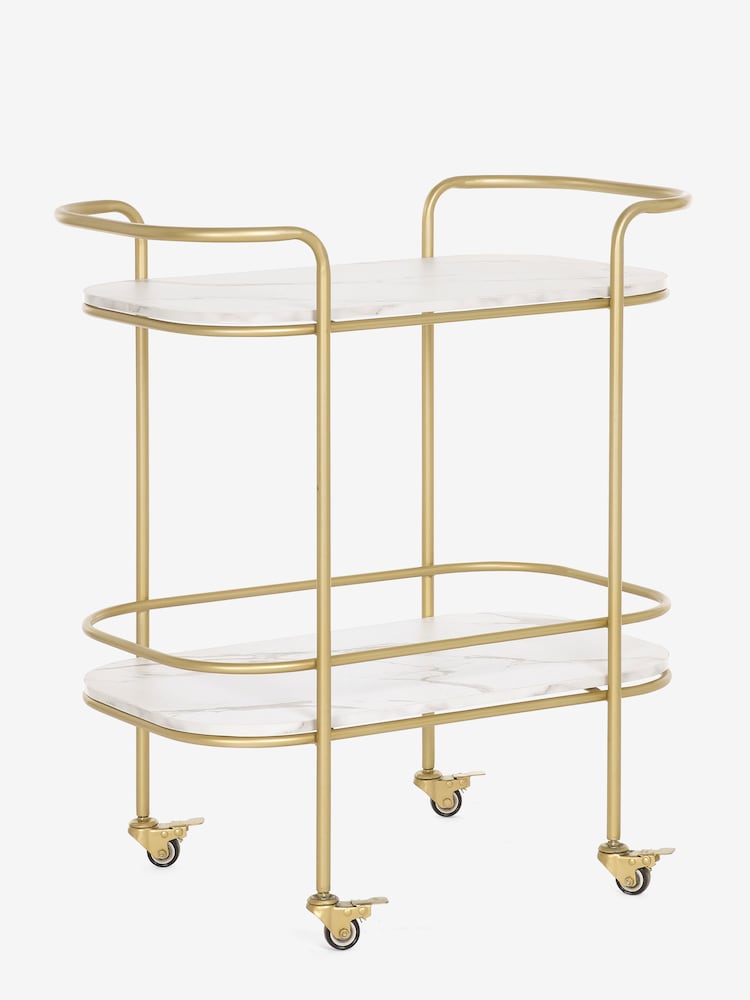 Gold Valencia Bar Trolley - Image 3 of 4