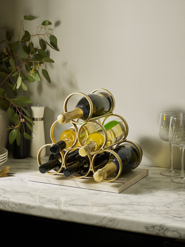 Gold Valencia Wine Rack - Image 1 of 5