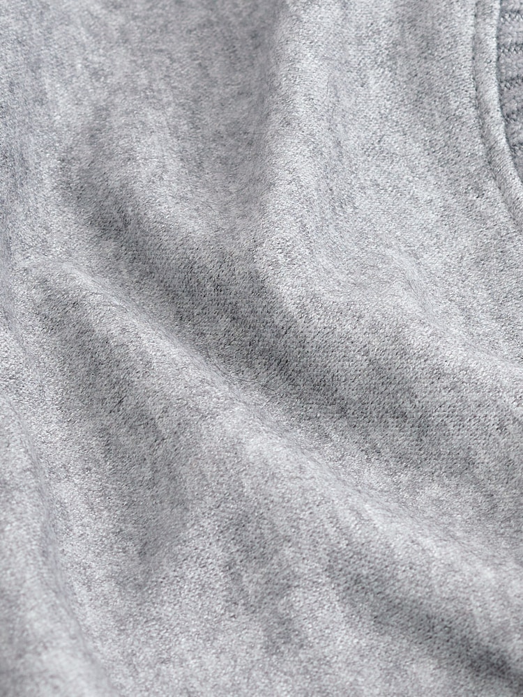 siva - visoki ovratnik; z visokim ovratnikom Cosy Soft Touch Knit pulover - Slika 6 iz 6 siva - visoki ovratnik; z visokim ovratnikom Cosy Soft Touch Knit pulover - Slika 6 iz 6