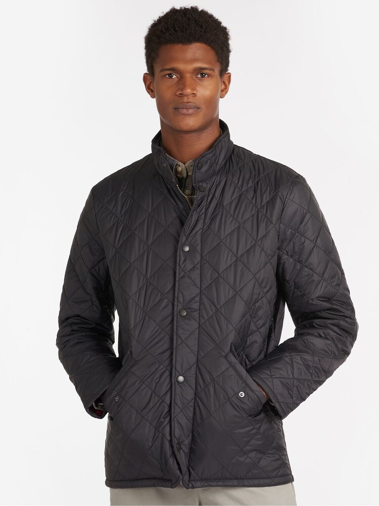 Barbour® Black Flyweight Chelsea Quilt Jacket - Image 1 of 7 Barbour® Black Flyweight Chelsea Quilt Jacket - Image 1 of 7