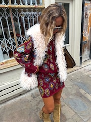 Never Fully Dressed Red Tile Jake Skirt - Image 3 of 6