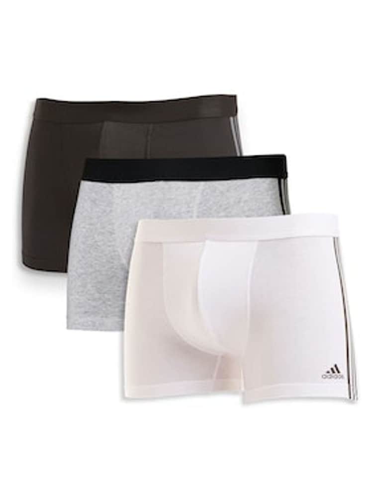 adidas White Active Flex Cotton 3 Pack Boxers - Image 1 of 10
