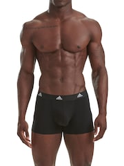 أسود - حزمة من 3 بوكسرات قطن 5بوصات Active Flex من Adidas - صورة 1 من 5