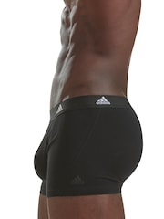 أسود - حزمة من 3 بوكسرات قطن 5بوصات Active Flex من Adidas - صورة 3 من 5