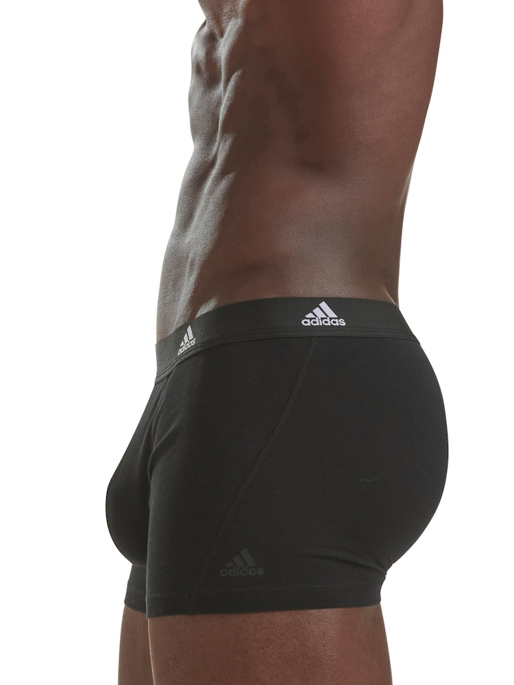 שחור - adidas Active Flex Cotton 3 Pack Boxers 5inch - Image 3 of 5