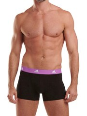 adidas White Active Cotton Flex Three Stripe Briefs 3 Pack - Image 2 of 7