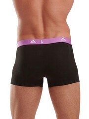 adidas White Active Cotton Flex Three Stripe Briefs 3 Pack - Image 3 of 7