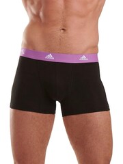 adidas White Active Cotton Flex Three Stripe Briefs 3 Pack - Image 4 of 7