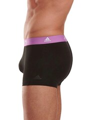 adidas White Active Cotton Flex Three Stripe Briefs 3 Pack - Image 5 of 7