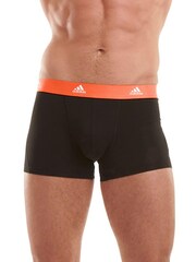 adidas White Active Cotton Flex Three Stripe Briefs 3 Pack - Image 6 of 7
