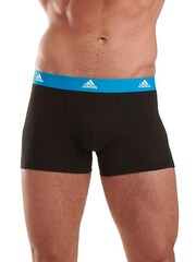 adidas White Active Cotton Flex Three Stripe Briefs 3 Pack - Image 7 of 7