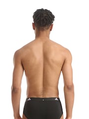 adidas Black Active Flex Cotton Black 3 Pack Briefs - Image 3 of 8