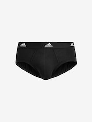 adidas Black Active Flex Cotton Black 3 Pack Briefs - Image 8 of 8