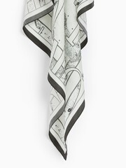 AllSaints Natural Astraeus  Square Scarf - Image 3 of 4