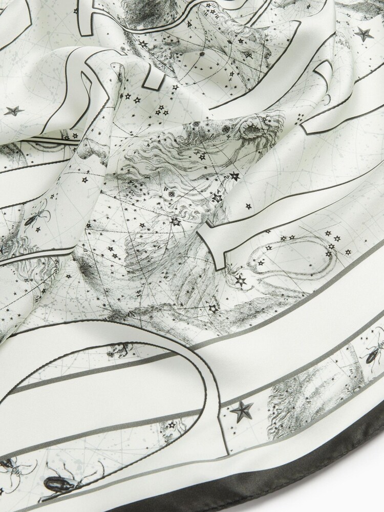 AllSaints Natural Astraeus  Square Scarf - Image 4 of 4