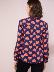 Anorak Blue Graphic Heart Ecovero Long Sleeve Shirt - Image 2 of 5