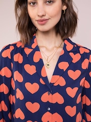 Anorak Blue Graphic Heart Ecovero Long Sleeve Shirt - Image 4 of 5