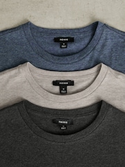 Melanj multicolor - Tricou la baza gâtului tricouri din bumbac Reiss Bless Jerseu 3 Pachet - Image 5 of 5