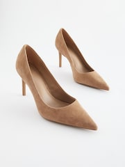 Camel Standard/Wide Fit Forever Comfort® Leather Mid Court Shoes - Image 1 of 5