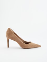 Camel Standard/Wide Fit Forever Comfort® Leather Mid Court Shoes - Image 2 of 5