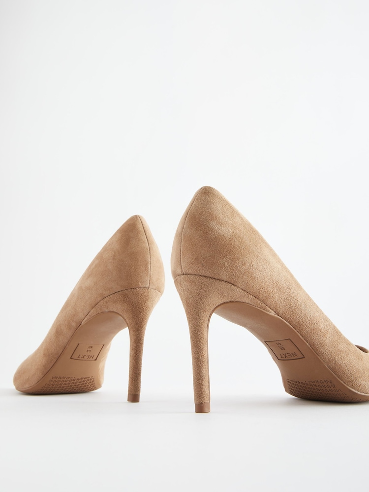 Camel Standard/Wide Fit Forever Comfort® Leather Mid Court Shoes - Image 4 of 5