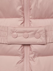 Reiss Pink Tia 9-13 yrs Water Resistant Quilted Hooded Coat - Image 7 of 7