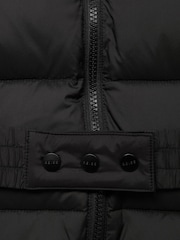 Reiss Black Tia 4-9 yrs Water Resistant Quilted Hooded Coat - Image 4 of 8