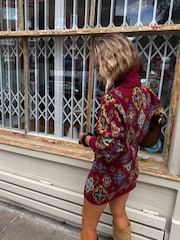 Never Fully Dressed Red Tile Zip Up Cardigan - Image 2 of 5