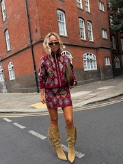 Never Fully Dressed Red Tile Zip Up Cardigan - Image 3 of 5