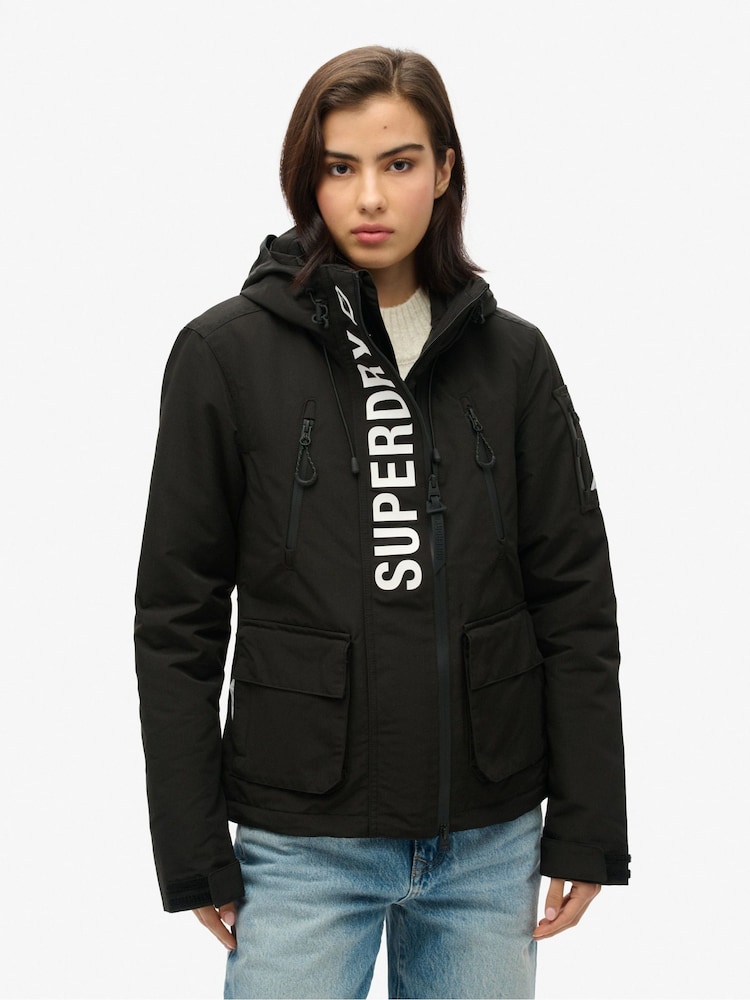 Superdry Black Hooded Ultimate Windbreaker - Image 1 of 7