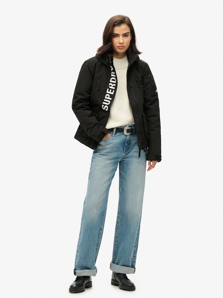 Superdry Black Hooded Ultimate Windbreaker - Image 2 of 7 Superdry Black Hooded Ultimate Windbreaker - Image 2 of 7