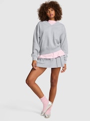 Victoria's Secret Pink Pure Medium Heather Grey V-Neck Sweatshirt - Image 1 of 2