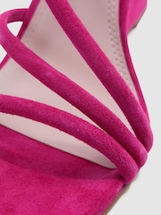 Reiss Pink Cassie Suede Strappy Wedge Heels - Image 5 of 5