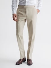 Reiss Stone Fine Modern Fit Wool Trousers - Image 1 of 5