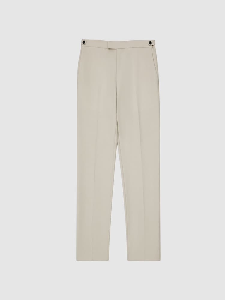 Reiss Stone Fine Modern Fit Wool Trousers - Image 2 of 5