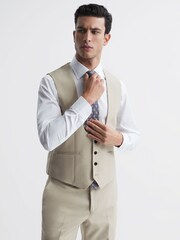 Chaleco entallado de lana con herradura Fine de Reiss - Imagen 6 de 8