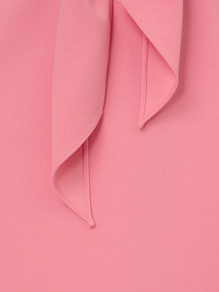 Adrianna Papell Pink Bell Sleeves Tie Front Dress - Image 7 of 7