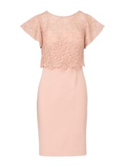 Adrianna Papell Natural Sequin Guipure Crepe Dress - Image 5 of 7
