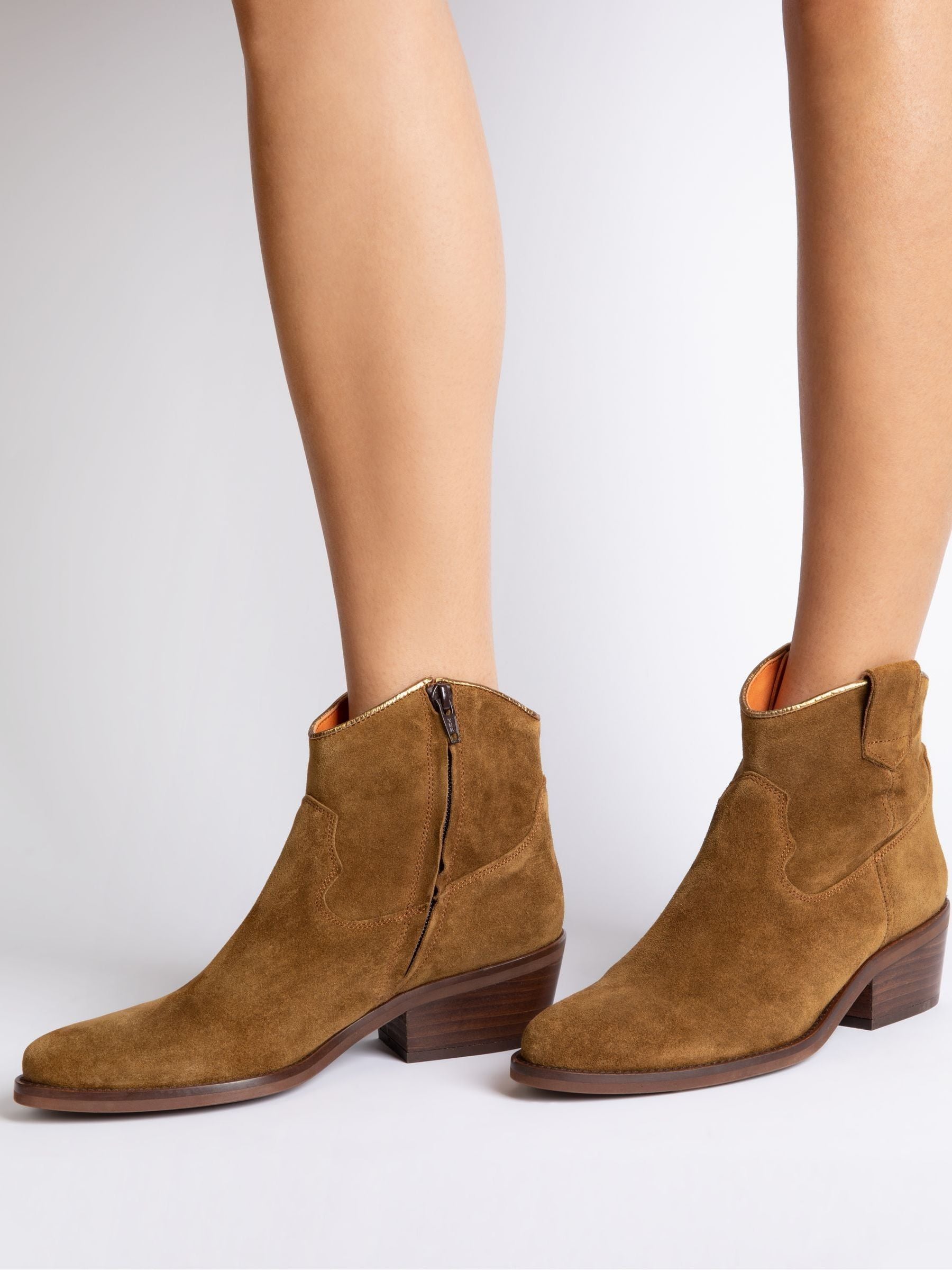 Penelope Chilvers Suede Cassidy Western Ankle Boots